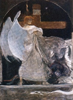 Σπουδή Αρχαγγέλου για τον Θρίαμβο της Θρησκείας, λάδι σε μουσαμά, 91x69 εκ., Εθνική Πινακοθήκη